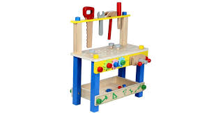 Robud solid wood tool stand set this brand uses materials that are of high quality to build their appliances hence can be relied on. Kids Tool Stand Set Wooden Workbench Toy Pretend Play Kogan Com