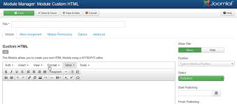 joomla custom html module