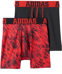 Boys Adidas 2 Pack Climalite Performance Boxer Briefs In