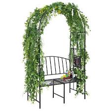 Steel Garden Arch W 2 Seat Bench 6 7 H