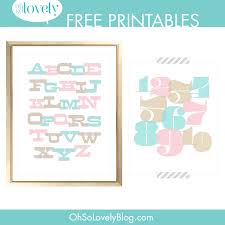 Freebies Abc 123 Oh So Lovely Blog