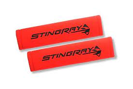 Corvette Seat Belt Pads W Stingray Emblem
