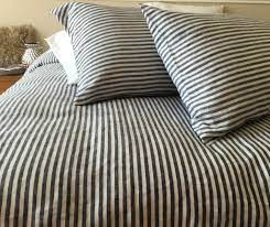striped duvet cover handmade in