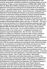 examples of statement of purpose essays for nurse practitioner find out how to create a good application essay to help improve