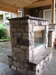 Double Sided Outdoor Fireplace Gas