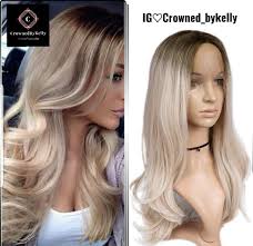 Blonde Glueless Lace Front Wigs 2 Tone Color Light Brown