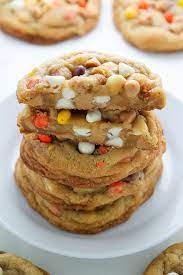 White Chocolate Reese S Pieces Peanut Butter Chip Cookies Baker By  gambar png