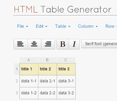 a simple html table in wordpress