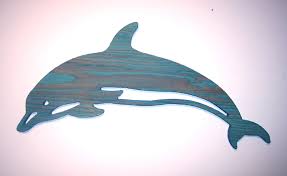 Routed Wood Dolphin Wall