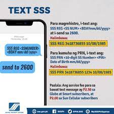 sss prn using text message