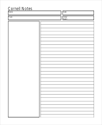 Cornell Notes Template 9 Free Word Pdf Documents