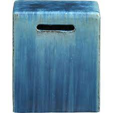 Carilo Blue Garden Stool Crate And Barrel