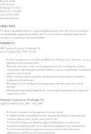 Entry Level Legal Assistant Resume Samples Objective Law Sample