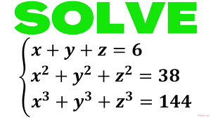 solve this system of equations