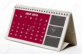 New July 2010 Calendar Stock Photo Picture And Royalty Free Image