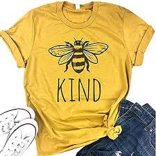 Be Kind T Shirts Cute Bee Graphic Tees Funny Blessed Inspirational Tops
