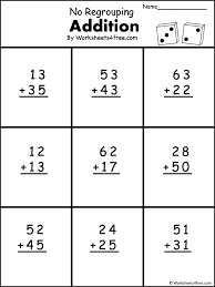 free 2 digit addition math worksheet