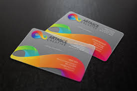 Clear Plastic Business Cards Artasce Creative