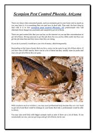 Pick a pest from the chart below to get started: Scorpion Pest Control Phoenix Arizona By Watchdogpestcontrolaz Issuu