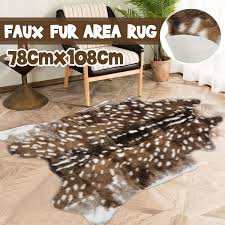 78cmx108cm faux fur sika deer print