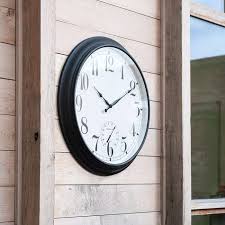 Outdoor Garden Clock With Thermometer
