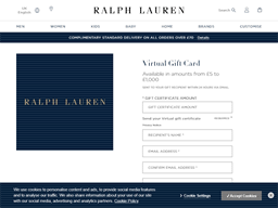 Ralph Lauren | Gift Card Balance Check | United Kingdom - gcb.today