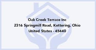 oak creek terrace inc in kettering