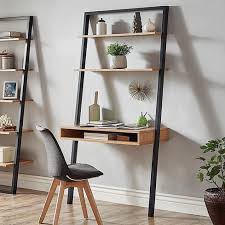 Wooden Ladder Desk With Shelves