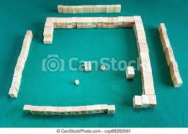 Drizzle mahjong poker juego de mesa de naipes porcelana azul y blanca china diseño de tarjeta de cachimba 144 juego de plástico pvc impermeable portátil tiempo libre. Desarmando El Wali En El Juego De Mesa De Mahjong Comenzando El Juego De Mahjong Desasamblando La Pared Juego De Canstock
