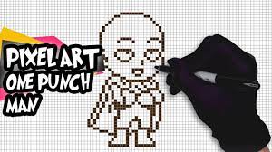 How to Draw One Punch Man. Saitama. Pixel Art. Easy Drawing - YouTube