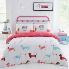 Pink Sausage Dogs Double Duvet Cover