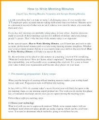 Writing Minutes Template Board Meeting Sample Pdf Format
