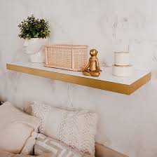 Shelvy Large Wooden Wall Shelf In White