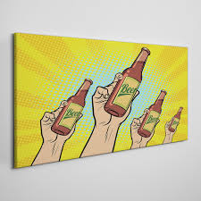 Abstraction Beer Drink Comics Canvas