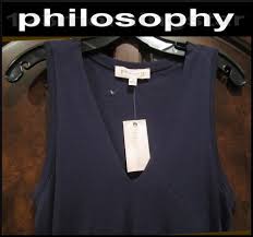 Philosophy Di Alberta Ferretti Asymmetrical Hem Overlay Piece Knit Style No 3168032 Navy Sweater