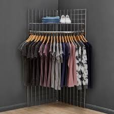 In this way, the wardrobe rail allows you to store clothes (up to 8 kg)… 5 Ft Freestanding Corner Grid Mesh Panel With A Wire Shelf And 1 Rail