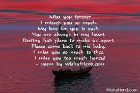 miss you forever missing you poem