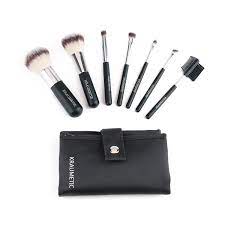 7 pcs portable makeup brush set with