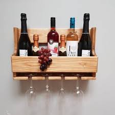 Wall Mounted Wine Rack Glass Holder 4