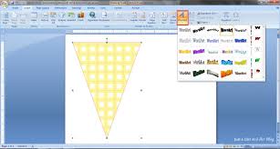 bunting banner in microsoft word