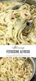 one pan shrimp fettuccine alfredo the