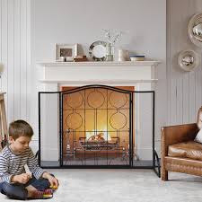 fireplace screen with doors large flat