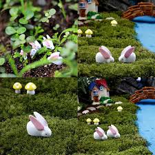 Home Garden 10pcs Rabbit Resin Garden
