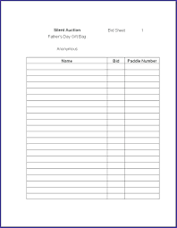 Template Silent Auction Template Donation Form Word Free Donor