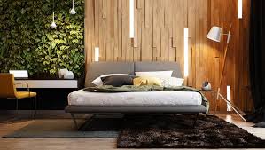 wood walls in the bedroom