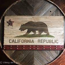 Industrial California Flag Wall Art