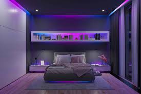 aesthetic room with led lights