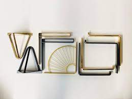Set Of Two Modern Metal Shelf Brackets
