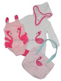 Gymboree Swimwear 5t Pink Flamingo Beach Cover Up Bag