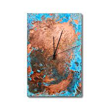 Rectangular Wall Clock Copper